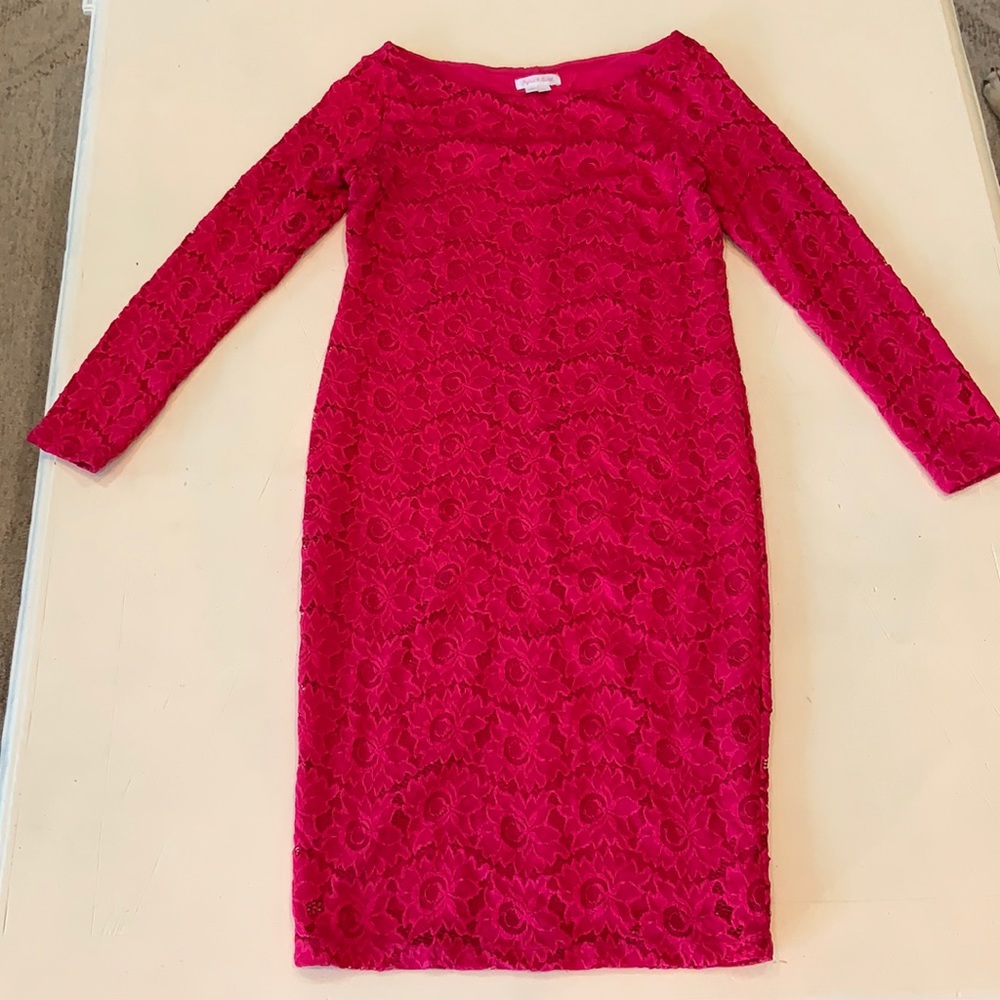 Pink floral dress